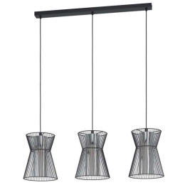 Φωτιστικό Οροφής-Ράγα Maseta 99634 93x22,5x110cm 3xE27 40W Black Eglo