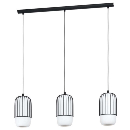 Φωτιστικό Οροφής-Ράγα Muleges 99619 96x16x110cm 3xE27 40W Black-White Eglo