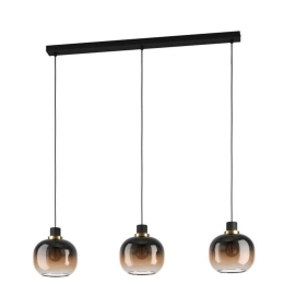 Φωτιστικό Οροφής-Ράγα Oilella 99615 95x19x110cm 3xE27 40W Black-Bronze Eglo