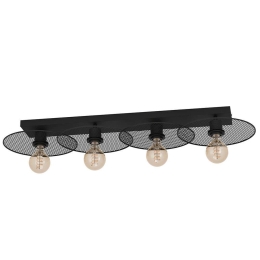 Φωτιστικό Οροφής - Πλαφονιέρα Ikeston 43729 95x33x12cm 4xE27 40W Black Eglo Ατσάλι