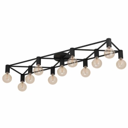 Φωτιστικό Οροφής - Πλαφονιέρα Speke 43722 156x31x10,5cm 11xΕ27 40W Black Eglo Ατσάλι