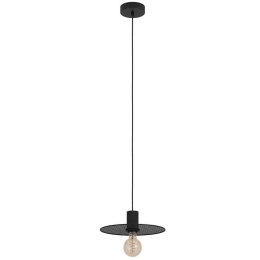 Φωτιστικό Οροφής Ikeston 43731 Φ28x110cm 1xE27 40W Black Eglo Ατσάλι