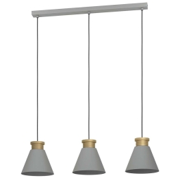 Φωτιστικό Οροφής - Ράγα Twicken 43839 92x22x110cm 3xΕ27 40W Grey-Gold Eglo Ατσάλι