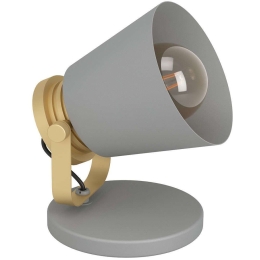 Φωτιστικό Επιτραπέζιο Twicken 43841 15,5x15x19,5cm 1xΕ27 28W Grey-Gold Eglo Ατσάλι