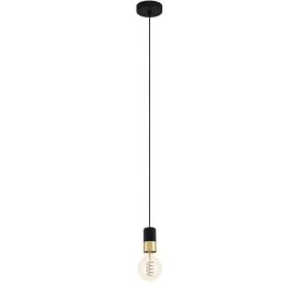 Φωτιστικό Οροφής Calari 31075 4,5x150cm 1xΕ27 40W Black-Brass Eglo Ατσάλι