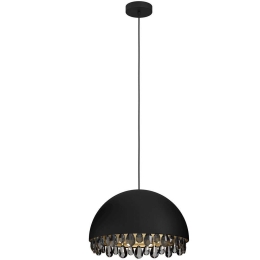 Φωτιστικό Οροφής Gaetano 2 39949 Φ45x150cm 1xE27 40W Black-Gold Eglo Ατσάλι,Γυαλί