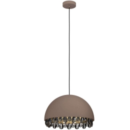 Φωτιστικό Οροφής Gaetano 2 39948 Φ45x150cm 1xE27 40W Moca-Gold Eglo Ατσάλι,Γυαλί