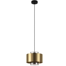 Φωτιστικό Οροφής Duglia 390066 Φ28x150cm 1xE27 40W Black-Gold Eglo Ατσάλι,Γυαλί
