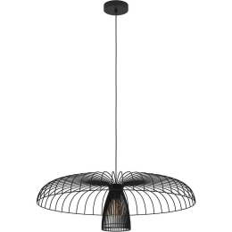 Φωτιστικό Οροφής Champerico 390216 Φ77x150cm 1xE27 60W Black Eglo Ατσάλι