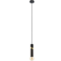 Φωτιστικό Οροφής Cedral 39935 Φ5,5x150cm 1xE27 40W Black-Brass Eglo Ατσάλι