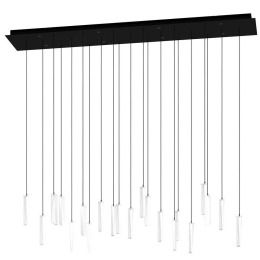 Φωτιστικό Οροφής - Ράγα Sardenara 390211 117x20x110cm Dim Led 4080lm 5,4W 3000K Black-Clear Eglo Ατσάλι,Γυαλί