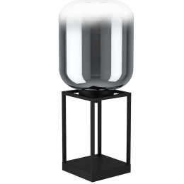 Φωτιστικό Επιτραπέζιο Bulciago 39988 Φ25x59cm 1xE27 40W Black-Smoke Eglo Ατσάλι,Γυαλί