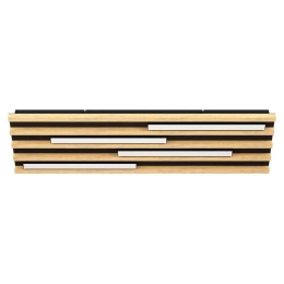 Φωτιστικό Οροφής - Πλαφονιέρα Marreira 39899 78x22x6cm Dim Led 4200lm 8,5W 3000K Black-Brown Eglo Ατσάλι,Ξύλο
