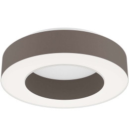 Φωτιστικό Οροφής - Πλαφονιέρα Guamare 39993 Φ53x13,5cm Dim Led 3980lm 34W Cappuccino-White Eglo Μέταλλο,Ύφασμα,Πλαστικό