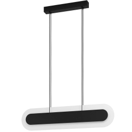 Φωτιστικό Οροφής - Ράγα Fabriano 390013 86x3,5x150cm Dim Led 4800lm 16W 3000K Black-White Eglo Ατσάλι,Πλαστικό