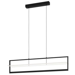 Φωτιστικό Οροφής - Ράγα Farneta 390024 98x18x150cm Dim Led 3600lm 15W 3000K Black Eglo Ατσάλι,Πλαστικό