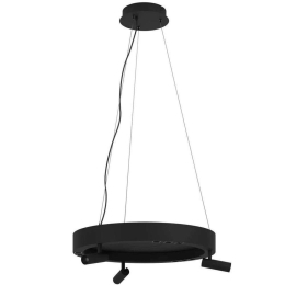 Φωτιστικό Οροφής Bruscoli 390053 Φ60x150cm Dim 3xLed Black Eglo Ατσάλι
