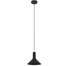 Φωτιστικό Οροφής Morescana 390218 Φ25x150cm 1xE27 28W Black Eglo Ατσάλι