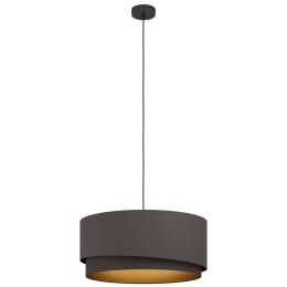 Φωτιστικό Οροφής Manderline 39931 Φ56x150cm 1xE27 40W Cappuccino-Brass Eglo Ατσάλι,Ύφασμα