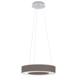 Φωτιστικό Οροφής Guamare 39994 Φ53x13,5cm Dim Led 3980lm 34W Cappuccino-White Eglo Μέταλλο,Ύφασμα,Πλαστικό