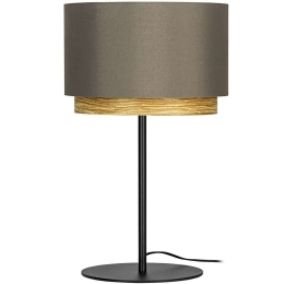 Φωτιστικό Επιτραπέζιο Marchena 390123 Φ32x59cm 1xE27 40W Cappuccino-Brown Eglo Ατσάλι,Ύφασμα,Ξύλο