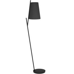 Φωτιστικό Δαπέδου Petrosa 390134 49,5x28x174cm 1xE27 40W Black Eglo Ατσάλι,Ύφασμα