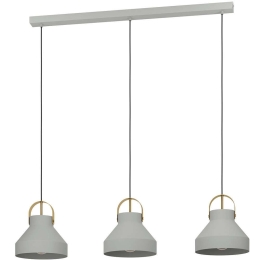 Φωτιστικό Οροφής - Ράγα Estepona 390227 107x24x150cm 3xE27 40W Grey-Brass Eglo Ατσάλι
