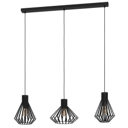 Φωτιστικό Οροφής - Ράγα Basidano 390125 96x27x150cm 3xE27 40W Black Eglo Ατσάλι