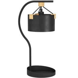 Φωτιστικό Επιτραπέζιο Potosi 39946 33x23x65cm 1xE27 40W Black-Brown Eglo Ατσάλι,Ξύλο,Χαρτί