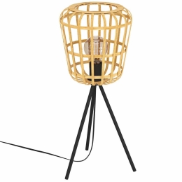 Φωτιστικό Επιτραπέζιο Montezuelo 390154 Φ24x59cm 1xE27 40W Multi Eglo Ατσάλι,Ξύλο