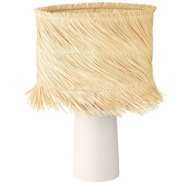 Φωτιστικό Επιτραπέζιο Paisano 390239 Φ30x51,5cm 1xE27 40W Natural-Beige Eglo Rattan,Κεραμικό