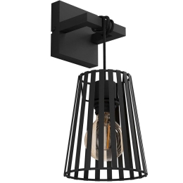 Φωτιστικό Τοίχου - Απλίκα Bogota 390004 16x39cm 1xE27 40W Black Eglo Ατσάλι