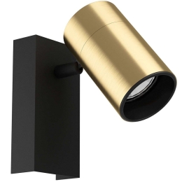 Φωτιστικό Τοίχου Cumaribo 390082 13x6,5cm 1xGu10 4,5W Black-Brass Eglo Ατσάλι