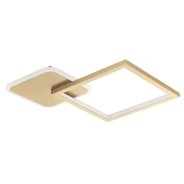Φωτιστικό Οροφής - Πλαφονιέρα Gafares 900424 33x33x5cm Led Gold Eglo