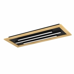 Φωτιστικό Οροφής - Πλαφονιέρα Tirrenara 900604 78x30,5x5,5cm Led Black-Natural Eglo