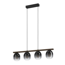 Φωτιστικό Οροφής - Ράγα Filago 900186 88x14,5x110cm 4xE27 Black-Brown Eglo