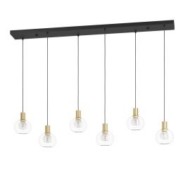 Φωτιστικό Οροφής - Ράγα Terque 390281 138x25x150cm Led Clear-Gold Eglo
