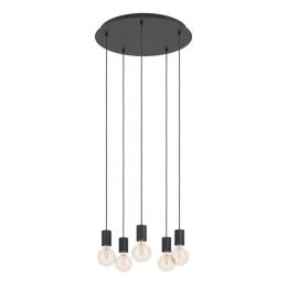 Φωτιστικό Οροφής Huebro 390267 50x150cm 5xE27 Black Eglo