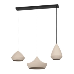 Φωτιστικό Οροφής Torremolinos 390269 93x36,5x150cm 3xE27 Beige-Black Eglo