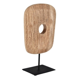 Διακοσμητικό Αντικείμενο Hokuta 427055 25x10x33,5cm Natural-Black Eglo Ατσάλι,Ξύλο