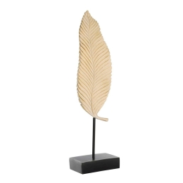 Διακοσμητικό Αντικείμενο Φύλλο Gifu 427076 13x9x57cm Gold-Black Eglo Πλαστικό