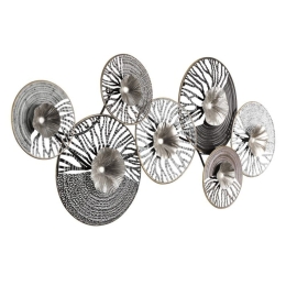 Διακοσμητικό Τοίχου Κύκλοι 426003 119,4x56,5cm Nickel Eglo Ατσάλι