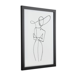 Κάδρο Γυναίκα Roberval 423025 32,7x1,6x45cm Black-White Eglo Κάθετοι