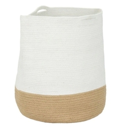 Καλάθι Αποθήκευσης Toyama 426501 35x40cm White-Beige Eglo Βαμβάκι