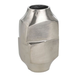 Βάζο Abucay 421041 13,5x9x22,5cm Silver Eglo Αλουμίνιο