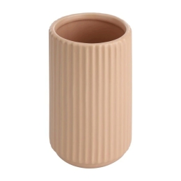 Βάζο Κεραμικό Με Γραμμές Mitane 421005 8,5x15,5cm Pink Eglo Κεραμικό