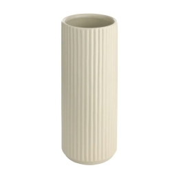 Βάζο Κεραμικό Με Γραμμές Mitane 421006 13x34,5cm Grey Eglo Κεραμικό