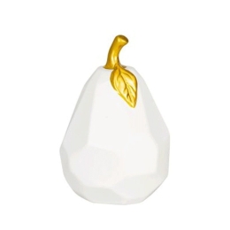 Διακοσμητικό Αντικείμενο Αχλάδι Vallee 427002 10x16cm White-Gold Eglo Κεραμικό