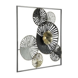 Διακοσμητικό Τοίχου Numazu 426005 50x50cm Black-Gold Eglo Ατσάλι
