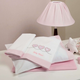 Σεντόνια Βρεφικά Σετ 3τμχ Des. 332 Sweet Hearts Baby Oliver Κούνιας 110x165cm 100% Cotton